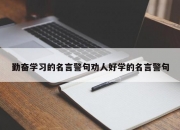 勤奋学习的名言警句劝人好学的名言警句