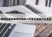 蝉鸣空桑林蝉鸣空桑林八月萧关道是什么意思