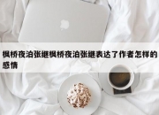 枫桥夜泊张继枫桥夜泊张继表达了作者怎样的感情