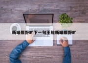 新晴原野旷下一句王维新晴原野旷